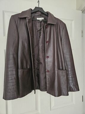 Genuine Leather Women's Jacket - Brown